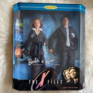 New Barbie X Files Mulder Scully Gillian Anderson Duchovny 1998 19630 Vintage